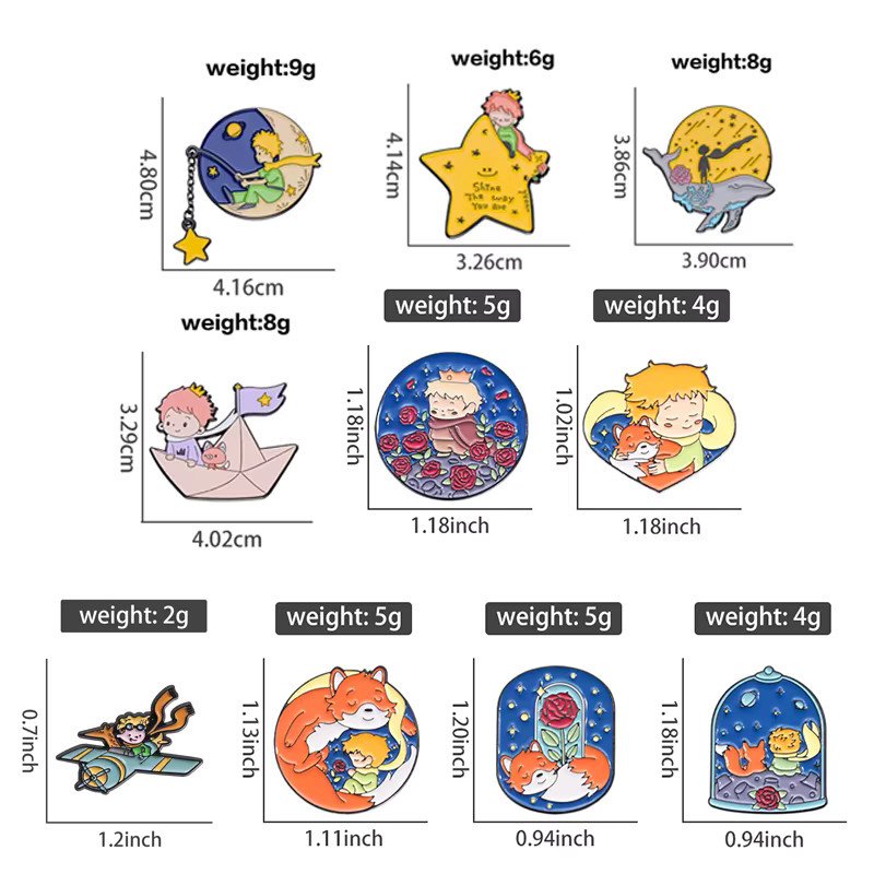 QIHE JEWELRY Brosche, Cartoon Junge Fuchs Rose Emaille, Kinder - Bild 2