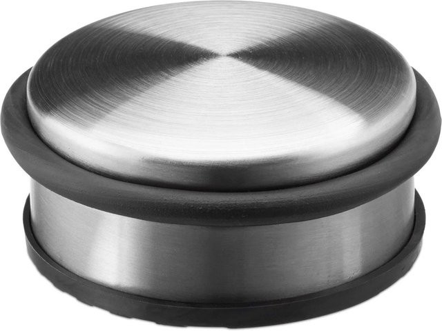 Relaxdays Türstopper Edelstahl Silber, rutschfest und schwer, B/T/H: 10 x 10 x 4,5 cm - Bild 1