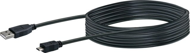 Schwaiger USB 2.0 Anschlusskabel mit USB-A und Micro-USB in Schwarz, Länge: 1,8 m - Bild 1