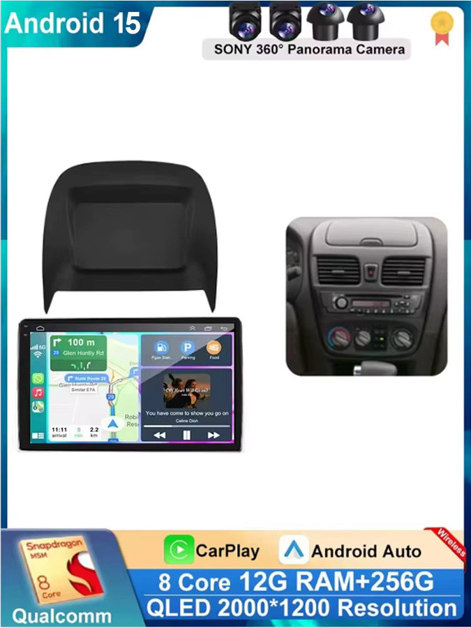 Android 15 Multimedia-Autoradio für Nissan Sentra Almera 2000 - 2006 mit 2K QLED Display, GPS, 4G, WIFI und CarPlay in Schwarz - Bild 6