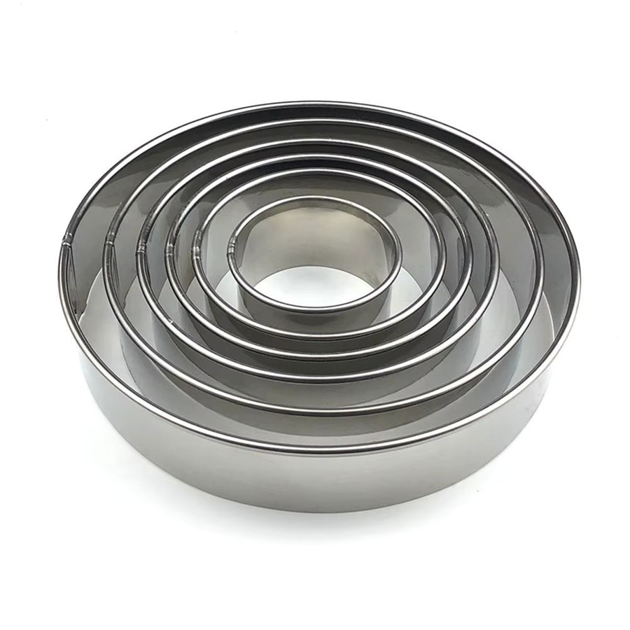 6er Set runde Kuchenringe aus Edelstahl in Silber für Mousse, Cookies und DIY Backprojekte, Durchmesser: 5 cm, 7 cm, 9 cm, 11 cm, 13 cm und 15 cm - Bild 2
