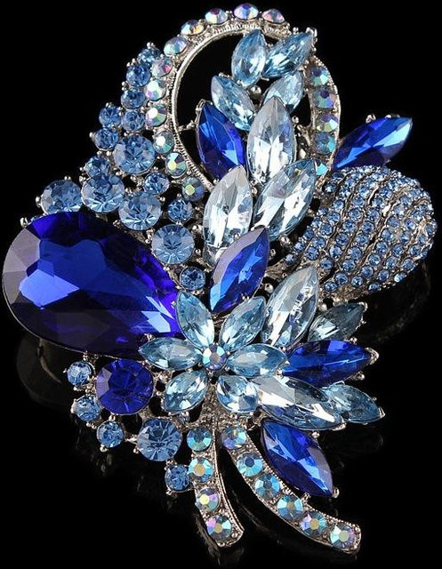 YIRAN jewelry 1 Brosche, Strass, Kristall, Damen - Bild 1