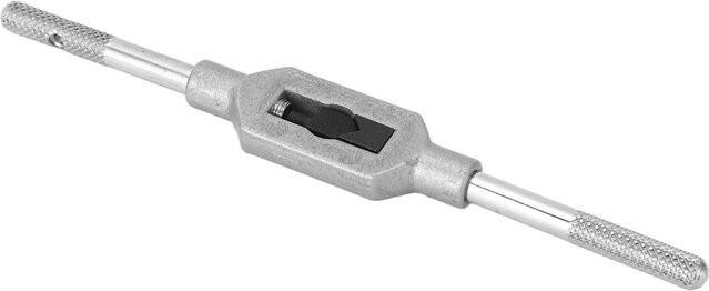 Verstellbarer Handgewindebohrerhalter aus legiertem Stahl für M1-12 und 1/16-1/2 Zoll in Weiß und Silber - Bild 1