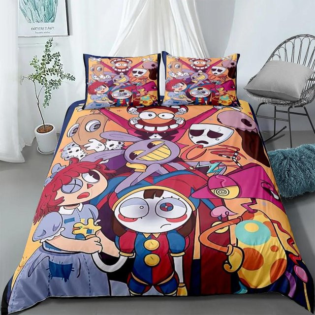 Bettwäscheset Digitaler Zirkus von Lodestar mit Motiv, Mehrfarbig, Material Mikrofaser Polyester, Breite: 228 cm - Bild 1