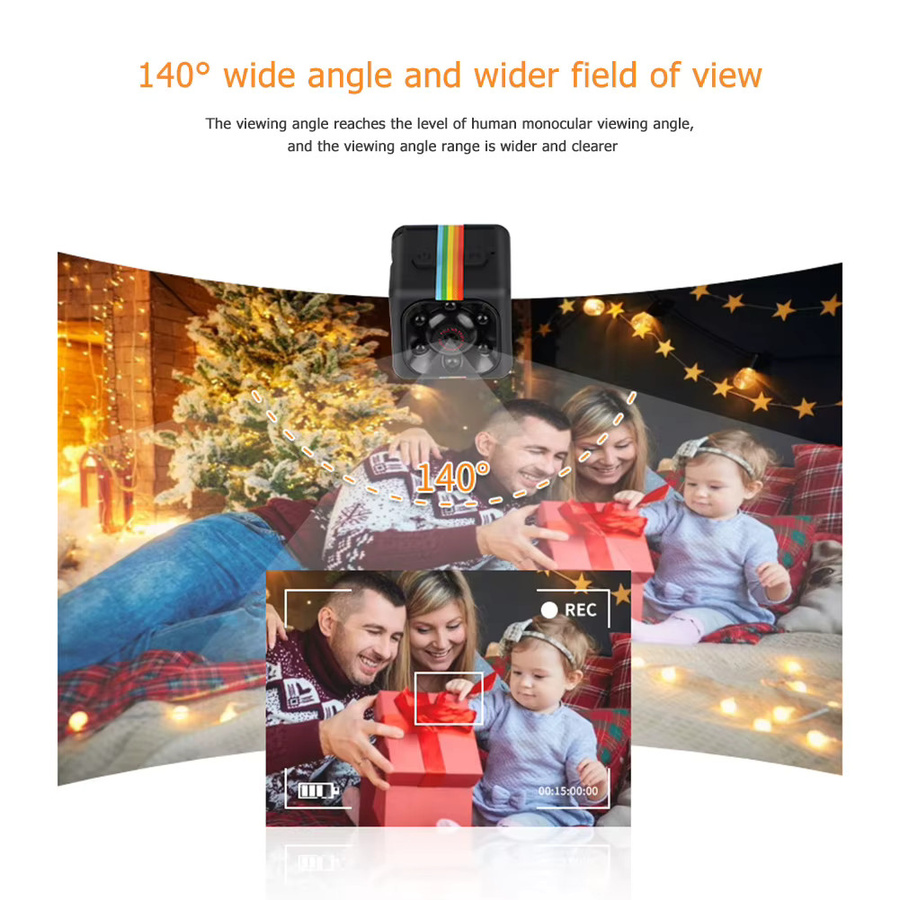 SQ11 Mini Action Kamera mit Motion Sensor und Nachtsicht, Full HD 960P Camcorder und Voice Recorder in Schwarz - Bild 5