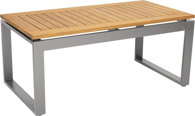 Stern Beistelltisch Allround aus Aluminium in Graphit mit FSC-zertifizierter Teakholzplatte, B/T/H: 60 x 46 x 60 cm - Bild 1