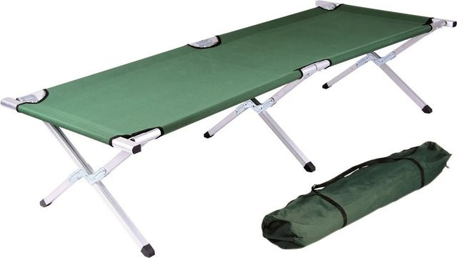 Lex Klappbares Feldbett Dunkelgrün für Outdoor und Camping mit einer Länge von 190 cm - Bild 1