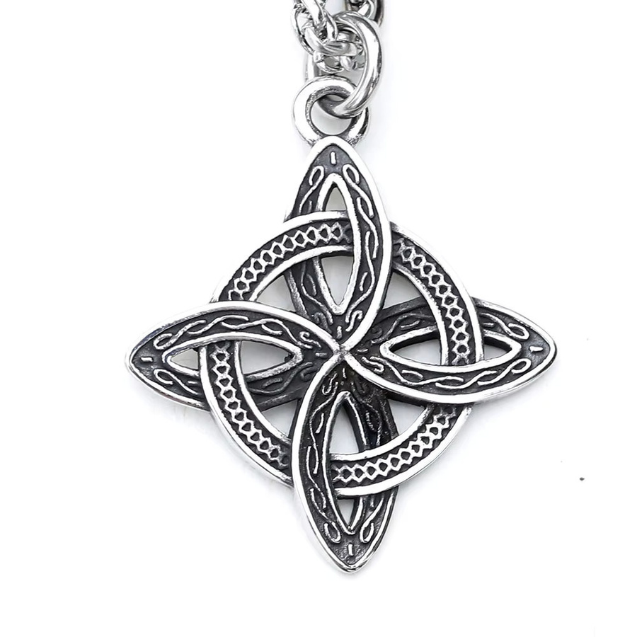 Anhänger Halskette Keltischer Knoten, Edelstahl, Silber, Herren, Gothic - Bild 2