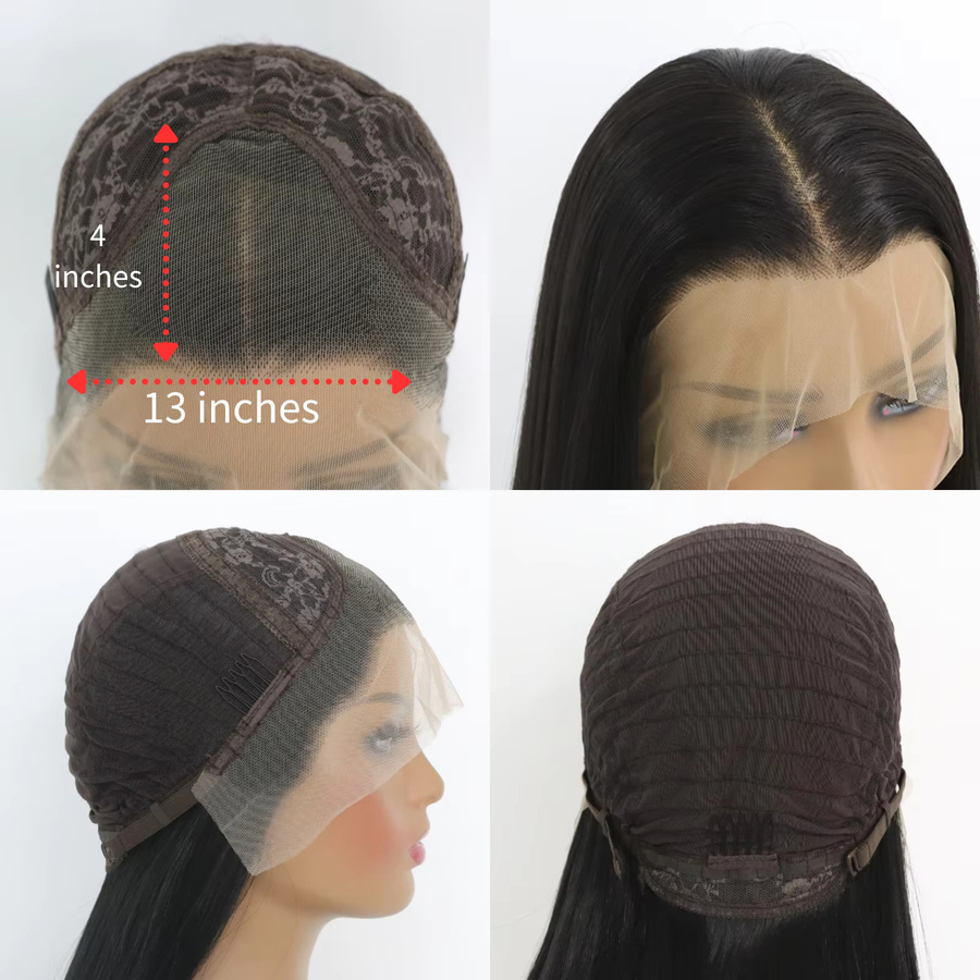 Lace-Front-Perücke, Kunsthaar, gerade - Bild 5