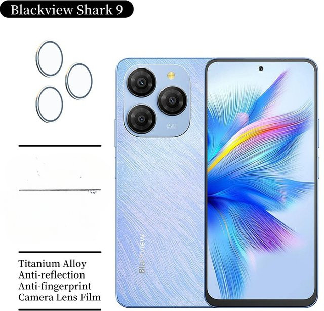 Blackview Shark 9 Objektivschutzfolie mit Metallring in Silber - Bild 1