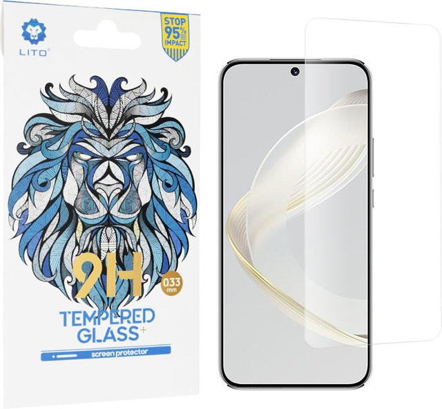 Lito Classic Displayschutzfolie aus gehärtetem Glas für Huawei nova 12s und Huawei nova 11, transparent, Full Glue, 2.5D - Bild 1