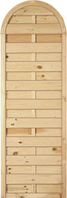 T & J Sichtschutzzaun Barock-Massiv rund aus Holz in Grün, B/H: 60 x 180 cm - Bild 1