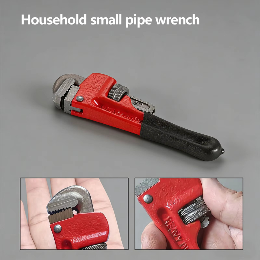 PINTUDY Hochleistungs-Rohrzange 6 Zoll aus Chrom-Vanadium mit schwimmendem Haken und I-Beam-Griff in Rot - Bild 5
