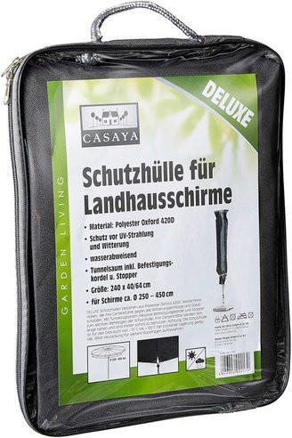 CASAYA Sonnenschirm Schutzhülle Deluxe aus Polyester in Grau, B: 64 cm, H: 240 cm, T: 40 cm - Bild 1