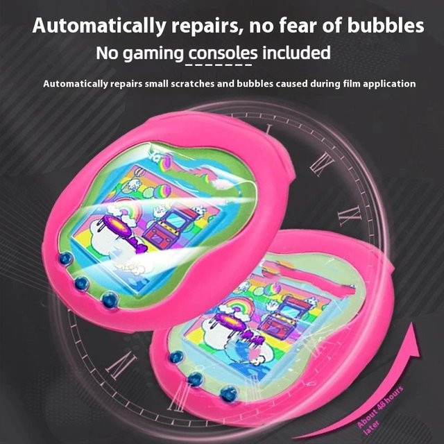 SD&HI HD Anti-Scratch PET/TPU Schutzfilm-Set für Tamagotchi Spielkonsole, transparent - Bild 1