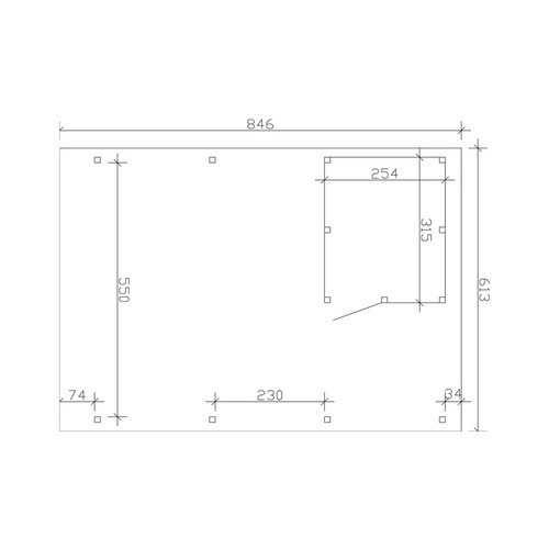 Skan Holz Doppelcarport Emsland aus Leimholz Fichte in Weiß mit Aluminium-Dachplatten und flacher Dachform, B/T: 613 x 846 cm, Höhe: 248 cm - Bild 3