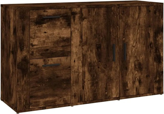 vidaXL Sideboard Räuchereiche in Braun aus Holzwerkstoff B/T/H: 100 x 33 x 59,5 cm - Bild 1