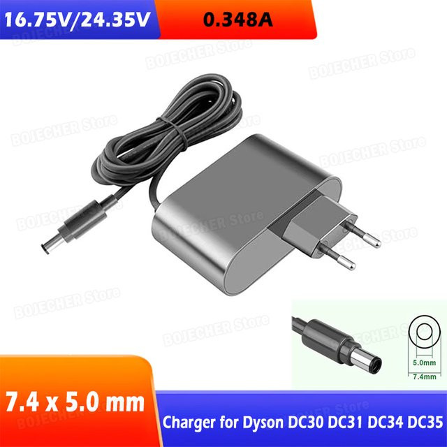 Dyson Staubsauger-Ladegerät Netzteiladapter für DC30 DC31 DC34 DC35 DC44 DC45 DC56 DC57 mit 7,4 x 5,0 mm Anschluss - Bild 1