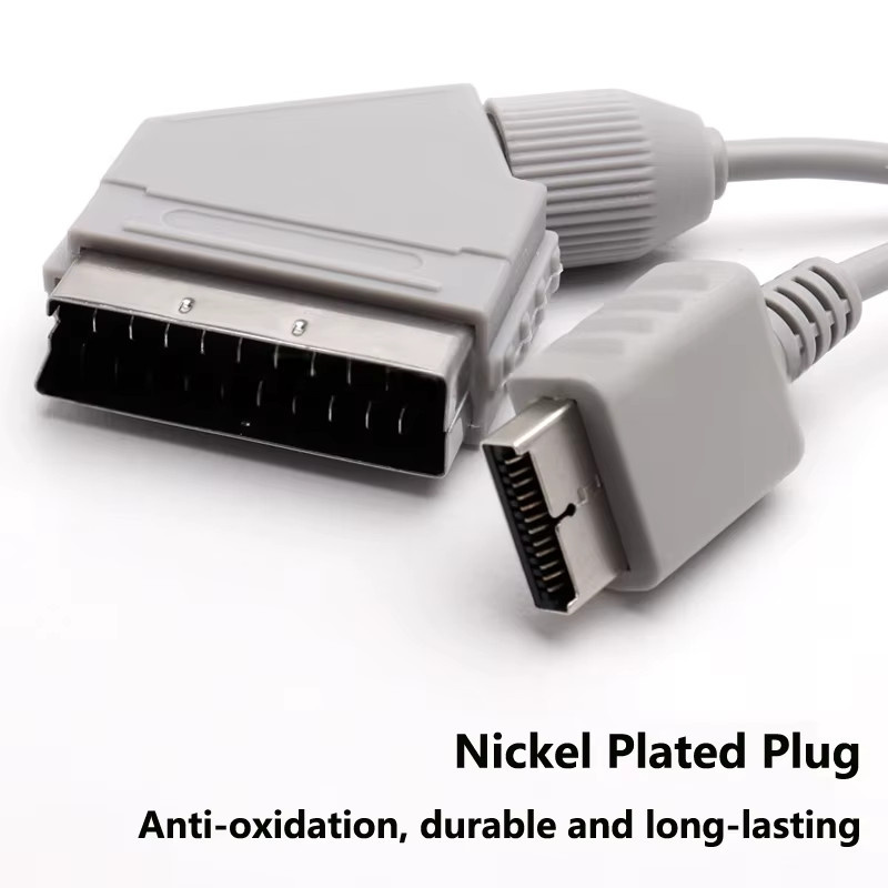 xunbeifang AV-Scart-Kabel für Playstation One und PS1, Grau, Länge: 1,8 m - Bild 3
