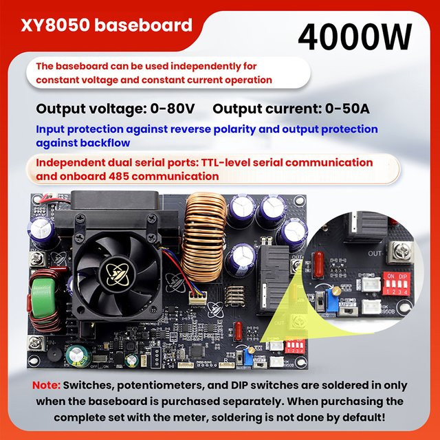 Aideepen XY8050S CNC DC Buck Converter Labor Netzteil mit einstellbarer Spannung und Strom, Step-Down Modul 50A/4000W - Bild 1