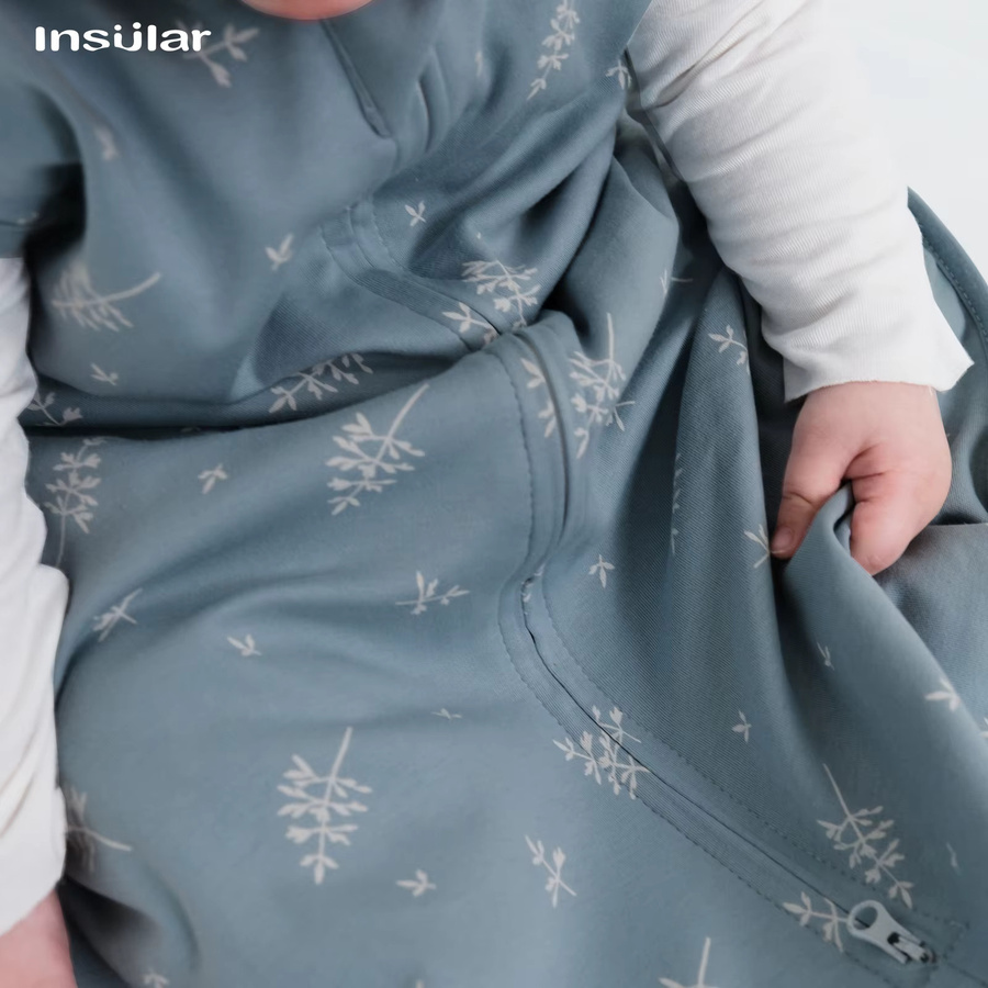 Insular Baby-Schlafsack Unisex aus 100 % Baumwolle ärmellos in Blau - Bild 3