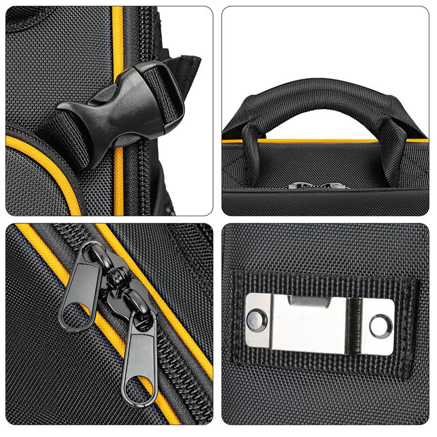 WINHUNT Tool-Station Pro Heavy-Duty Werkzeugrucksack mit großer Innenausstattung und geformtem Boden in Schwarz - Bild 3