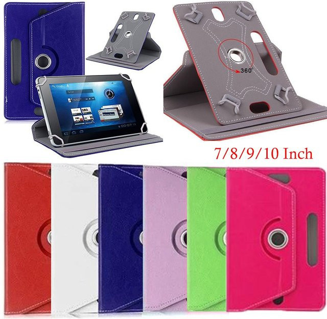360 Grad drehbare Universal-Tablet-Hülle aus PU-Leder für Samsung Galaxy Tab 7 8 9 10,1 Zoll in Blau - Bild 1