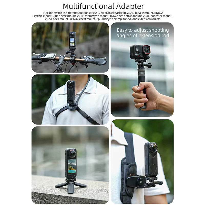Magnetische Quick Release Halterung für Insta360 X5, Ace Pro 2, Ace und Ace Pro in Schwarz - Bild 4