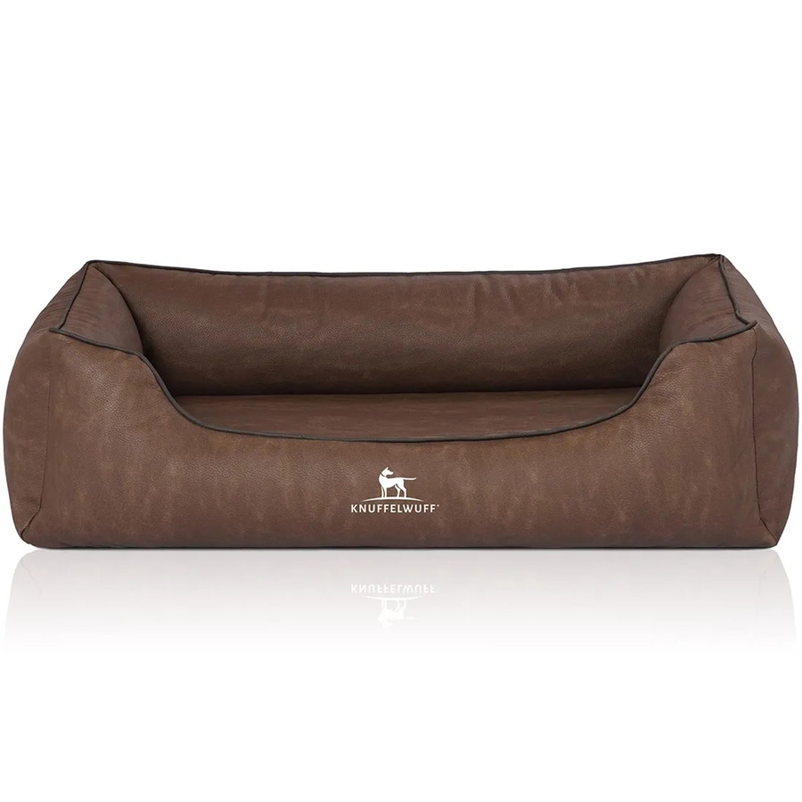 Knuffelwuff Hundebett Rockland Orthopädisch aus Kunstleder in Braun, B: 105 cm, T: 75 cm - Bild 2