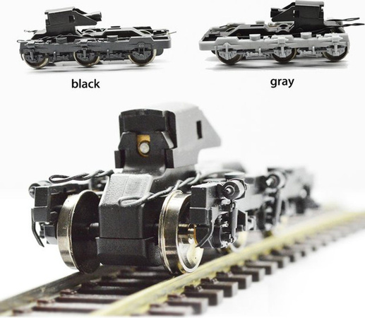 TERAYSUN HO Zug Radgestell Lokomotive Fracht Drehgestell Modell im Maßstab 1:87 Schwarz aus Kunststoff für Eisenbahn Diorama und Modellbau