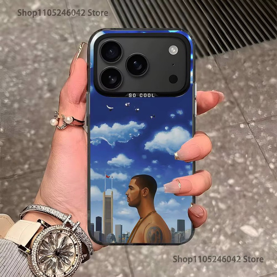 SSS4U iPhone Handyhülle mit D-Drake Album Design in Schwarz Matt für iPhone 17, 16, 15, 14, 13, 12, 11, Mini, Pro, Max und SE - Bild 2