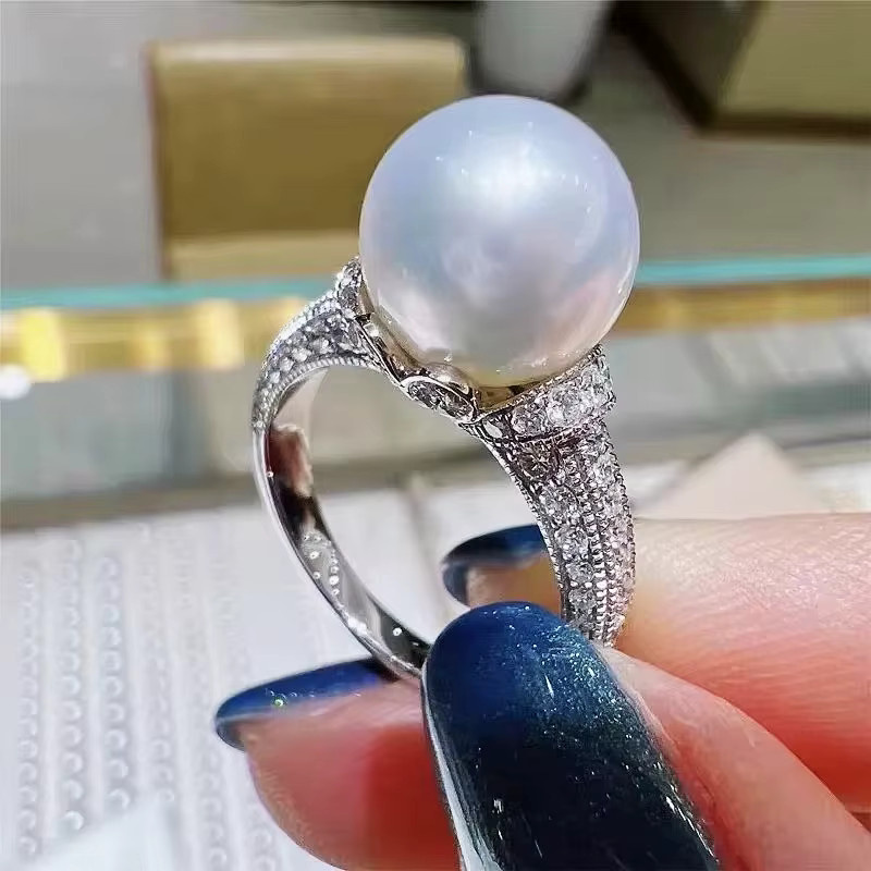 Huitan Ringe, Perle, Zirkonia, Silber, Damen - Bild 2