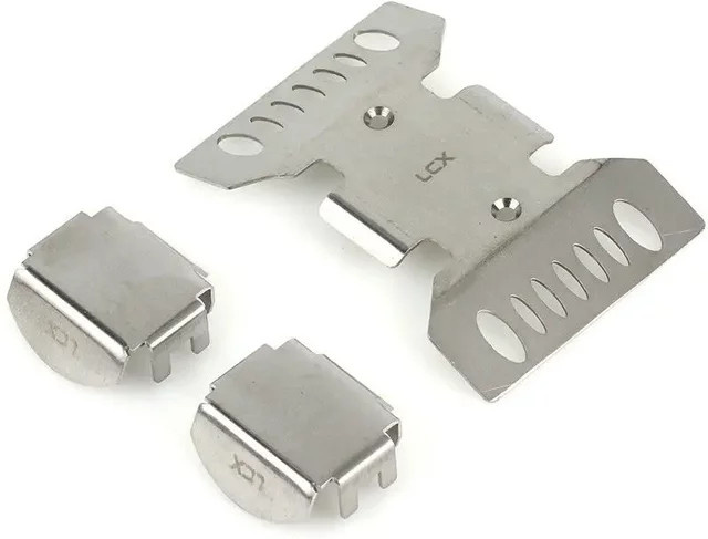 LCX Racing RC Crawler Unterfahrschutz Achsschutz, Zubehör, Metall, Grau - Bild 1