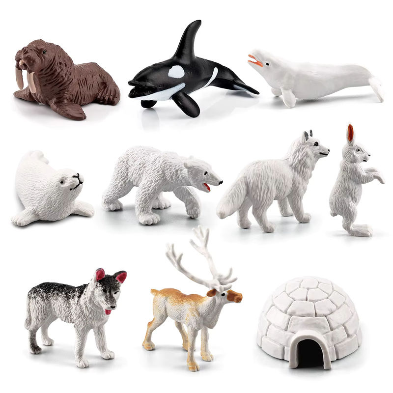 10-teiliges Tierfiguren-Set Arktischer Ozean aus Kunststoff in Mehrfarbig für deine Dekoration - Bild 2