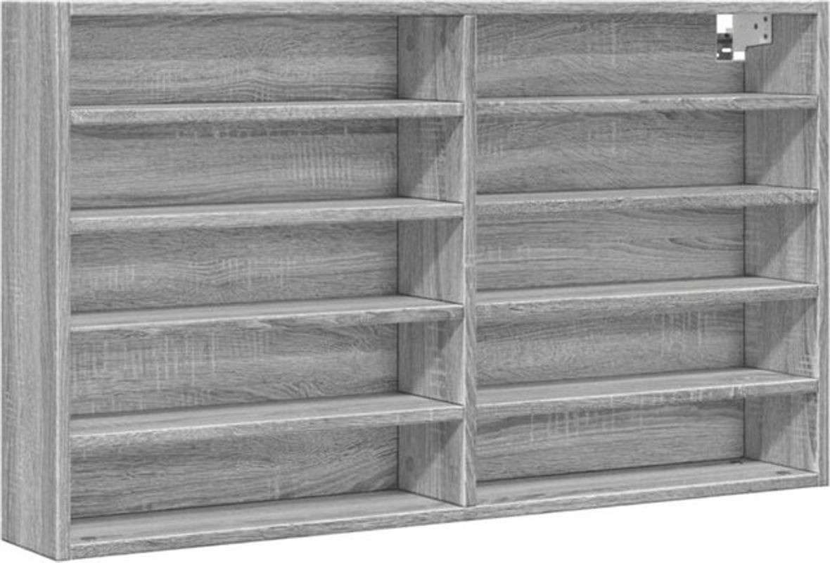 Vidaxl Hängevitrine aus Holzwerkstoff in Grau Sonoma, B: 100 cm, T: 15 cm, H: 58 cm - Bild 1