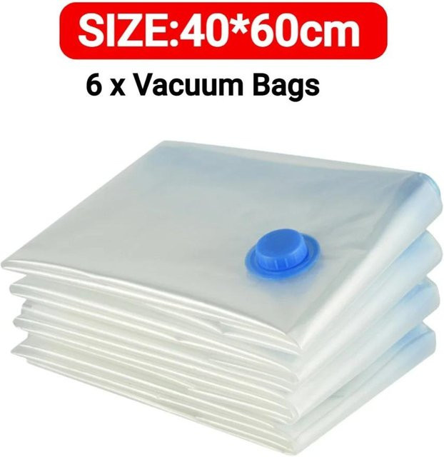 Lanzhong home life Vakuum-Aufbewahrungsbeutel Set 6 Stück, transparent, Breite: 40 cm, Höhe: 60 cm - Bild 1