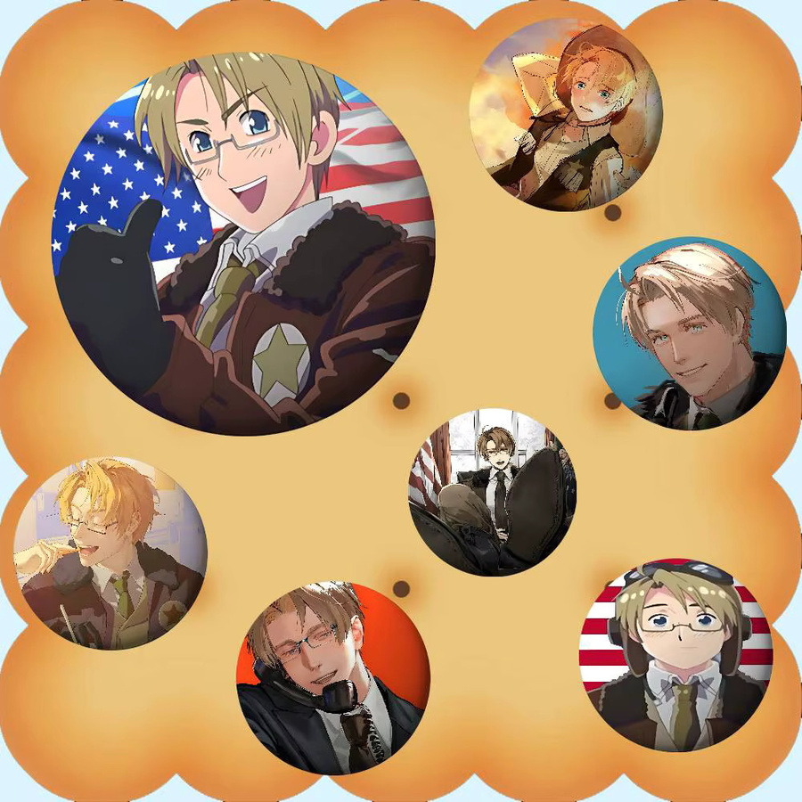 Anstecknadel Hetalia Axis Powers, Metall-Emblem, Weichblech - Bild 3