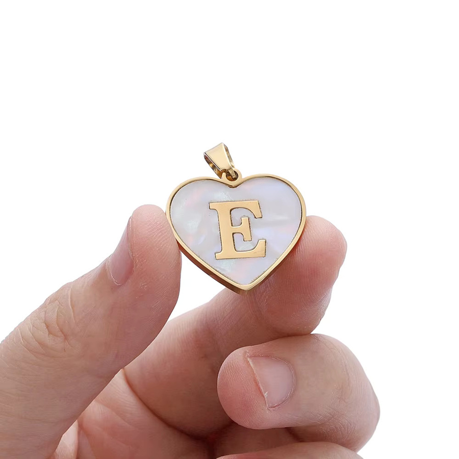 AGCFABS Anhänger Herzform, Edelstahl, Gold, Damen - Bild 2