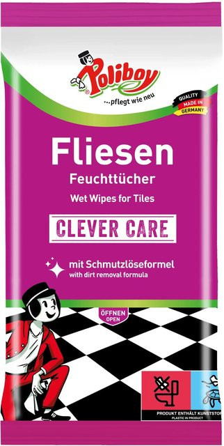 Poliboy Fliesen Feuchttücher 15 Stück - Bild 1