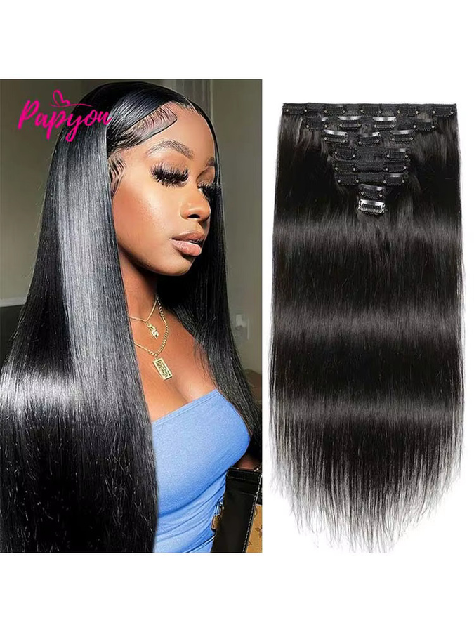 PAPYON Clip-in-Haarverlängerungen aus 100 % Echthaar, 120 g - Bild 8