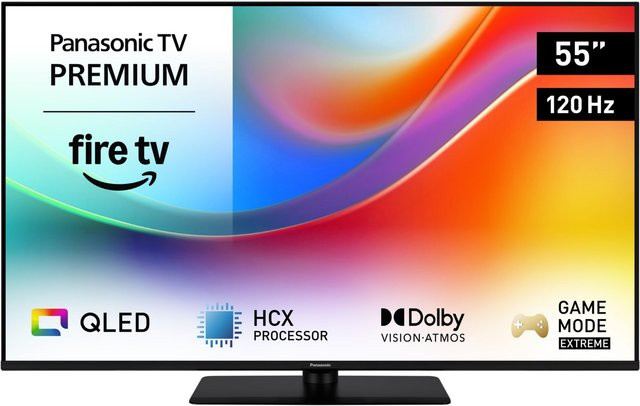 Panasonic TV-55W85BEZ QLED Smart-TV in Schwarz mit 139 cm (55 Zoll), 4K Ultra HD, 120 Hz und Sprachsteuerung - Bild 1