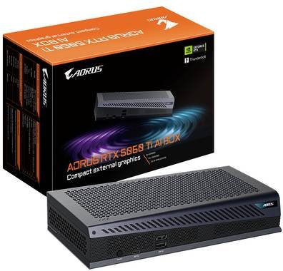 Gigabyte AORUS AI BOX Externe Grafikkarte mit GeForce RTX 5060Ti, 16 GB GDDR7, Thunderbolt, HDMI und DisplayPort, Schwarz - Bild 1