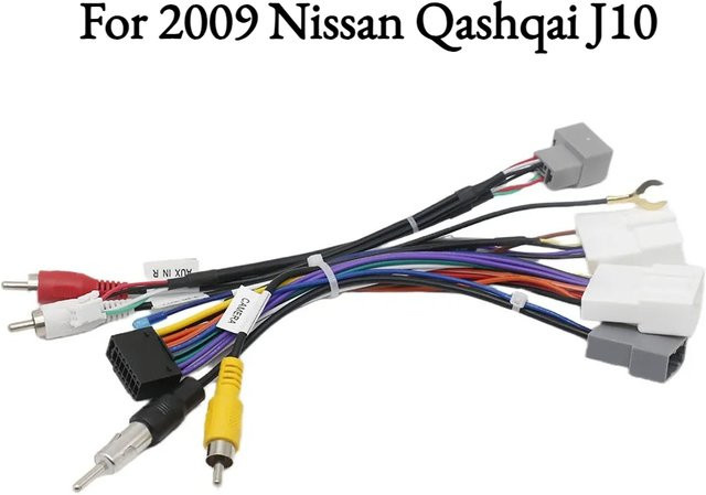 Android Multimedia-Kabeladapter für Nissan Qashqai J10 (2009) Funkgeräte-Kabelbaum in Multicolour - Bild 1