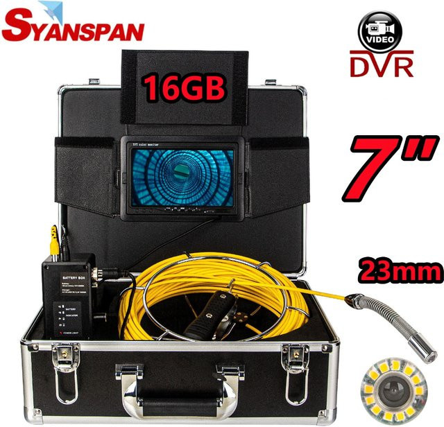 SYANSPAN Rohrinspektionskamera mit 16 GB DVR und Wi-Fi, HD 1000TVL Industrieendoskop, wasserdicht IP68 für Abfluss und Kanalisation - Bild 1