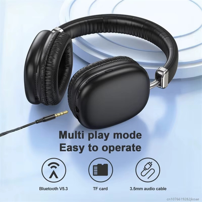 MOUIMI Bluetooth 5.3 Over-Ear Kopfhörer B40 BT1632 Kabelloses Stereo Surround Gaming Headset in Schwarz - Bild 5