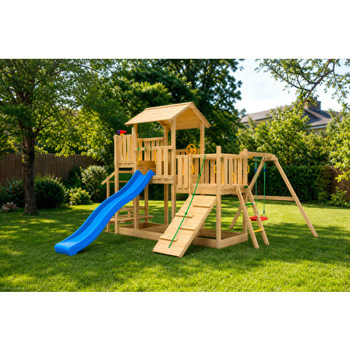 JUNGLE GYM Spielturm Habitat blau gruen - Bild 2