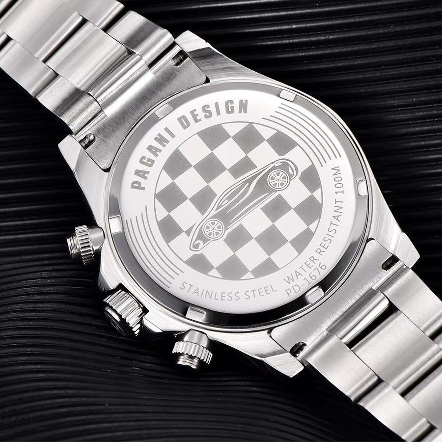 PAGANI DESIGN Chronograph, Quarz, Edelstahl, Silber, Herren - Bild 3