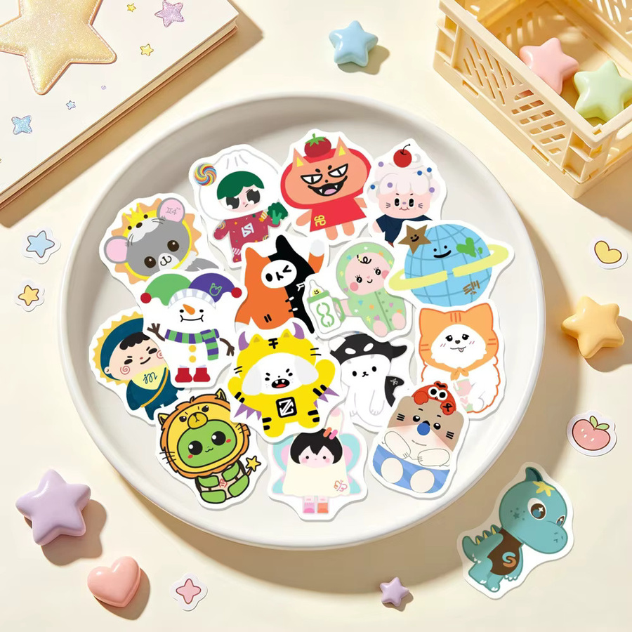 nbyinto Thai GMMTV CP Q-Version Aufkleber-Set mit 40 Stück wasserfeste Kawaii Aufkleber für Fans in Multicolour - Bild 3