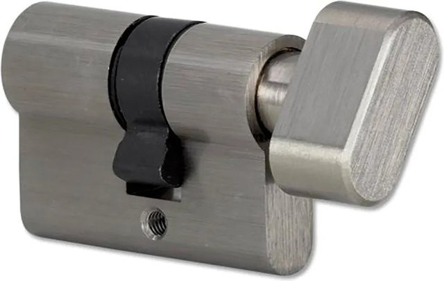 Skyscope WC-Zylinder für nach innen öffnende Türen aus Edelstahl in Silber und Anthrazit - Bild 1