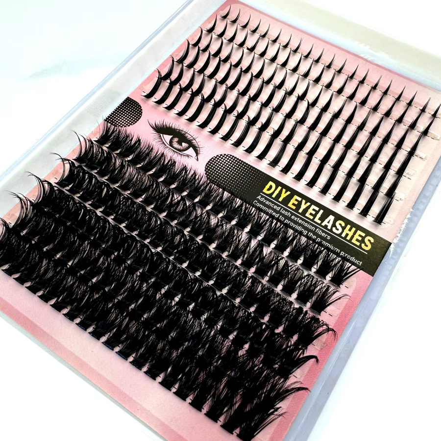 Wimperncluster Wispy Einzelwimpern, Black, 10-20 mm, 12 Reihen - Bild 4